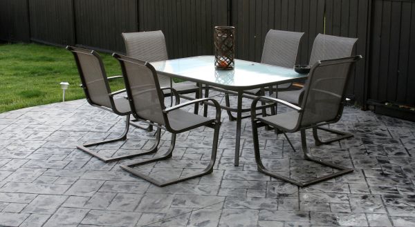 Backyard Concrete Stamping in Post Falls